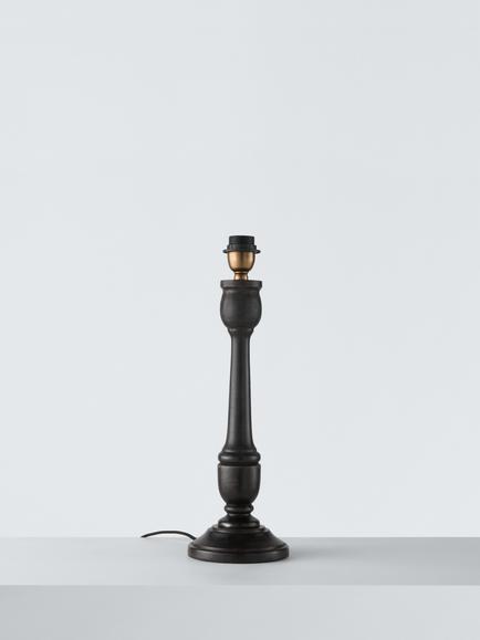 John Lewis Jodh Mango Wood Lamp Base, Black, Black Mangowood