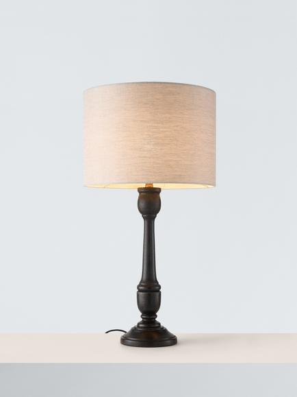 John Lewis Jodh Mango Wood Lamp Base, Black - view 2, Black Mangowood