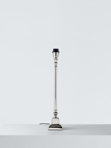 John Lewis Mora Lamp Base, Nickel, Nickel