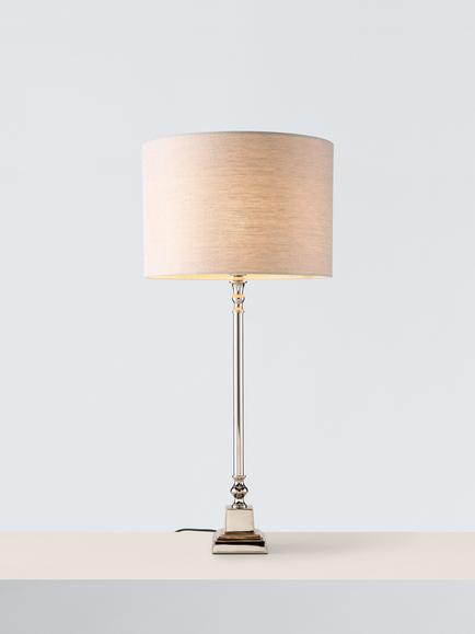 John Lewis Mora Lamp Base, Nickel - view 2, Nickel