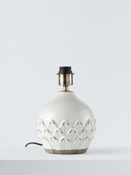 John Lewis Romi Terracotta Lamp Base, White, White