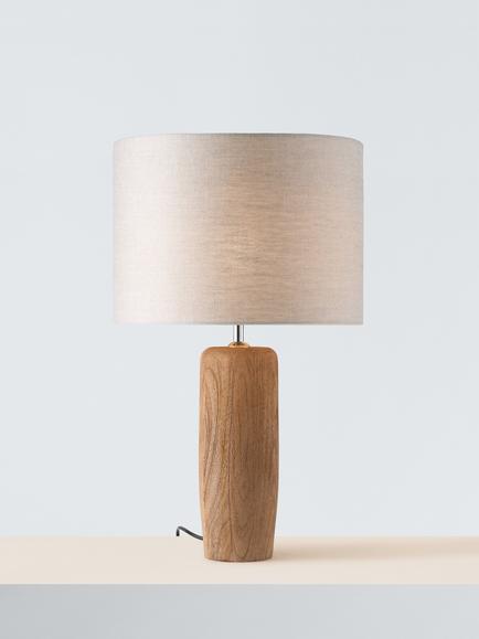 John Lewis Stour Mango Wood Table Lamp Base, Natural - view 2, Mangowood