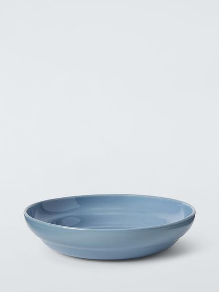 John Lewis Scandi Stoneware Pasta Bowl, 22.8cm, Blue, Blue