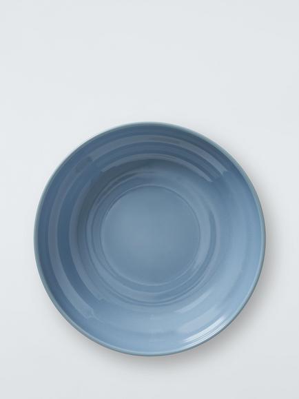 John Lewis Scandi Stoneware Pasta Bowl, 22.8cm, Blue - view 2, Blue
