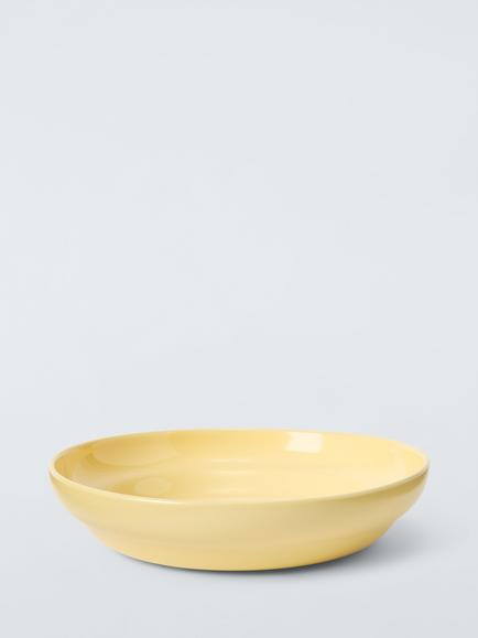 John Lewis Scandi Stoneware Pasta Bowl, 22.8cm, Yellow, Yellow