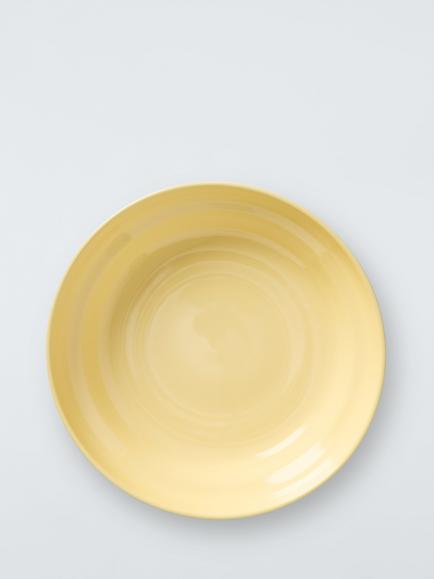 John Lewis Scandi Stoneware Pasta Bowl, 22.8cm, Yellow - view 2, Yellow