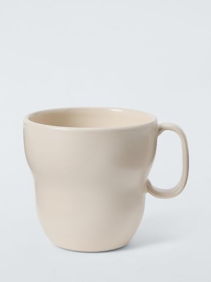 John Lewis Scandi Stoneware Mug, 345ml, Natural, Natural