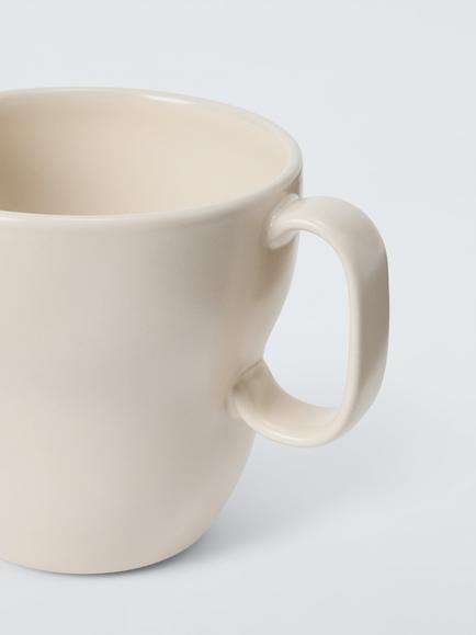 John Lewis Scandi Stoneware Mug, 345ml, Natural - view 2, Natural