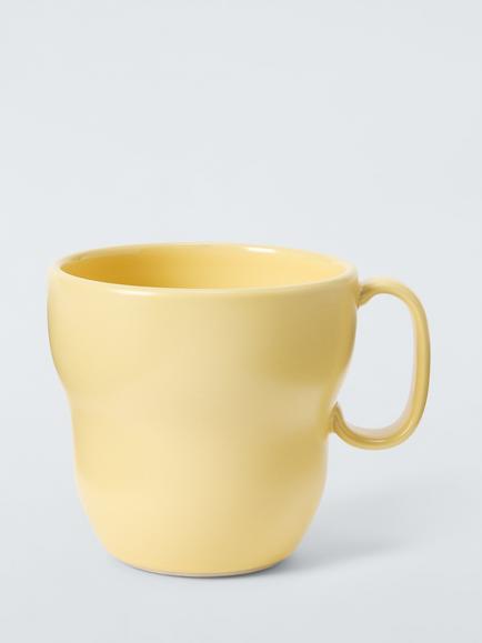John Lewis Scandi Stoneware Mug, 345ml, Yellow, Yellow