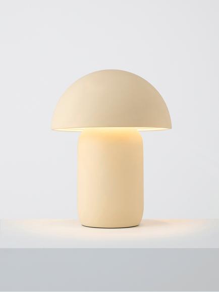 John Lewis Mushroom Rechargeable Portable Dimmable Table Lamp, Taupe