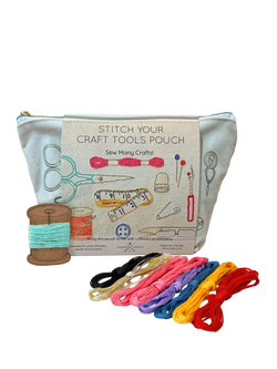Chasing Threads Craft Tools Zipped Pouch Embroidery Kit, Multi