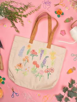 Chasing Threads FlowersTote Bag Embroidery Kit - view 2, Multi