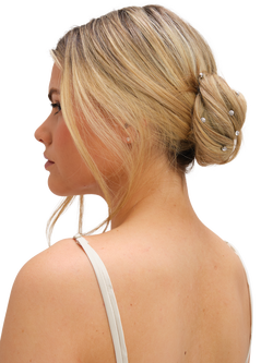 Jon Richard Crystal Pins, Pack of 8, Silver - view 2, Silver