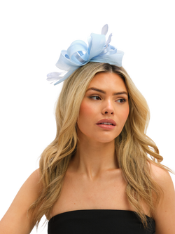 Jon Richard Medium Fascinator Headband, Sky Blue - view 2, Sky Blue