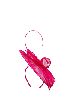 Jon Richard Woven Bow Fascinator, Fuchsia, Fuschia