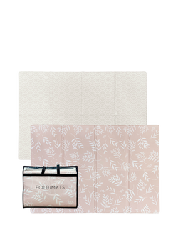 FOLDiMATS Botanical Scallop Reversible Playmat, Pink Neutral