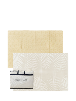FOLDiMATS Palm Scandi Reversible Playmat, Yellow Neutral