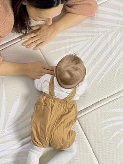 FOLDiMATS Palm Scandi Reversible Playmat - view 2, Yellow Neutral