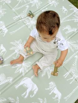 FOLDiMATS Safari Dotty Reversible Playmat - view 2, Green Neutral
