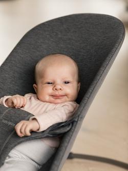 BabyBjörn Bliss 3D Jersey Baby Bouncer, Charcoal Grey - view 2, Charcoal Grey