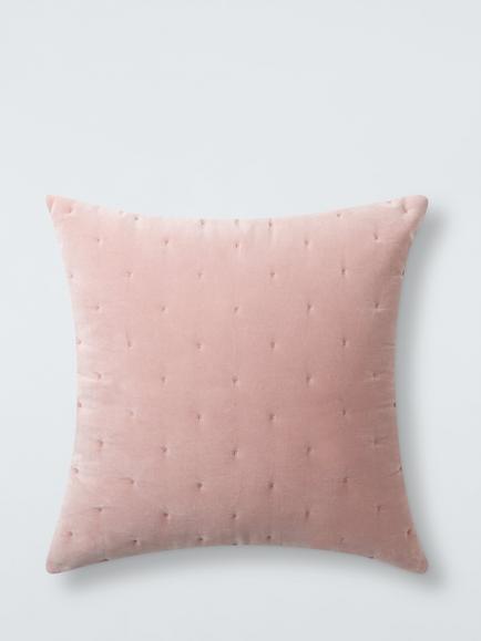 John Lewis Cotton Velvet Pillowsham, Rosa