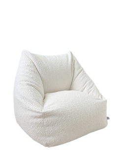 rucomfy Large Snuggle Chair Beanbag, Cream, Cream