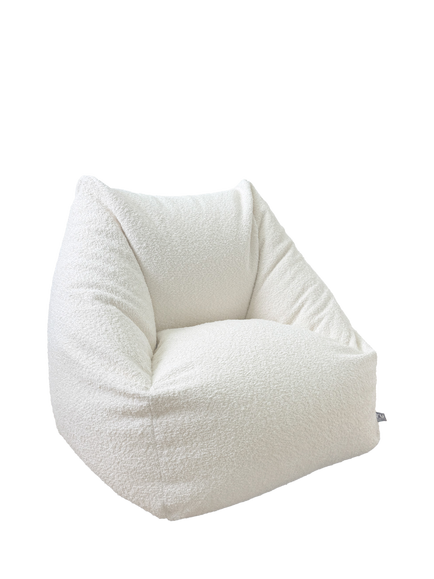 rucomfy Large Snuggle Chair Beanbag, Cream, Cream