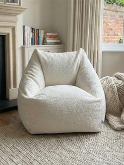 rucomfy Large Snuggle Chair Beanbag, Cream - view 2, Cream