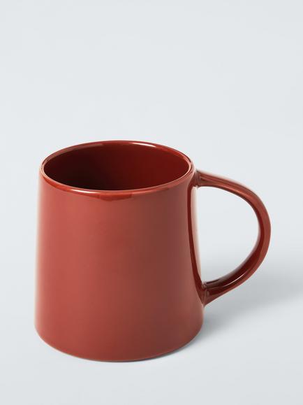 John Lewis The Colour Edit Stoneware Mug, 420ml, Red
