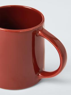 John Lewis Potters Stoneware Mug, 380ml - view 2, Red