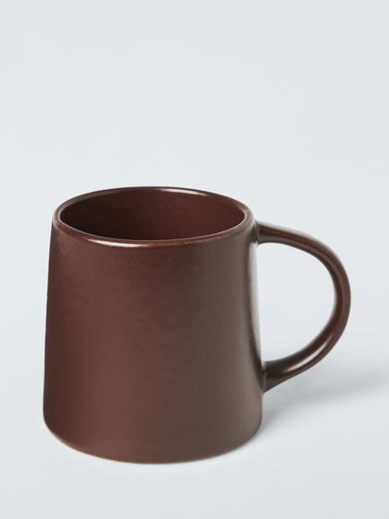 John Lewis The Colour Edit Stoneware Mug, 420ml, Brown