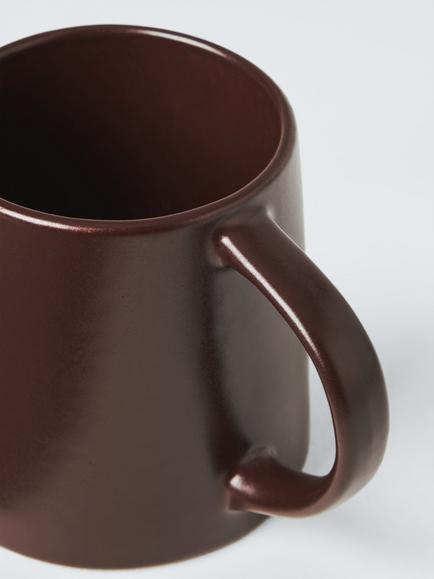 John Lewis The Colour Edit Stoneware Mug, 420ml - view 2, Brown