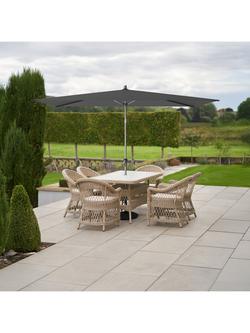 Pacific Riva Centre Pole Rectangular Parasol & Base with Cover, 3 x 2m - view 2, Anthracite Grey