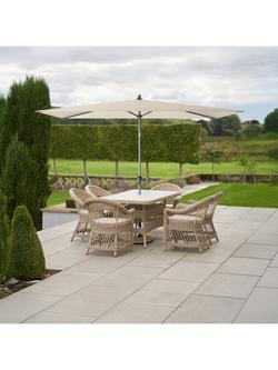 Pacific Riva Centre Pole Rectangular Parasol & Base with Cover, 3 x 2m - view 2, Champagne