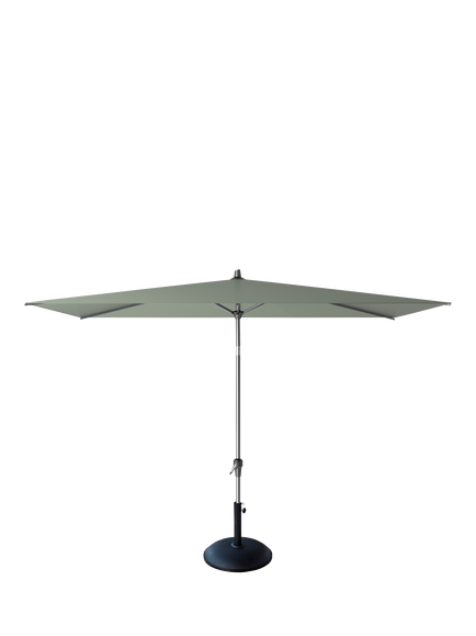 Pacific Riva Centre Pole Rectangular Parasol & Base with Cover, 3 x 2m, Olive Green