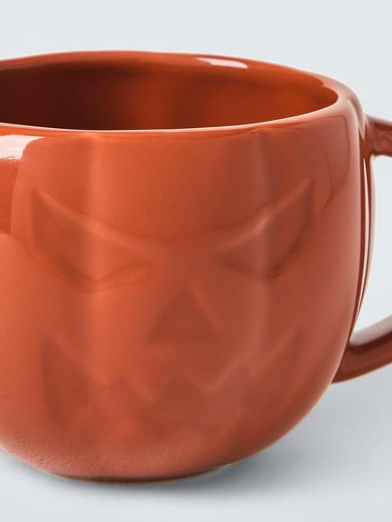 John Lewis Pumpkin Reactive Glaze Mug, 360ml, Orange - view 2, Orange