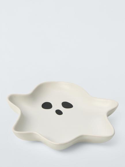 John Lewis Ghost Stoneware Dish, 22cm, White, White