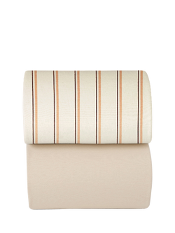 Snüz Cot/Cotbed Bed Fitted Sheet, Duo Stripe Blush