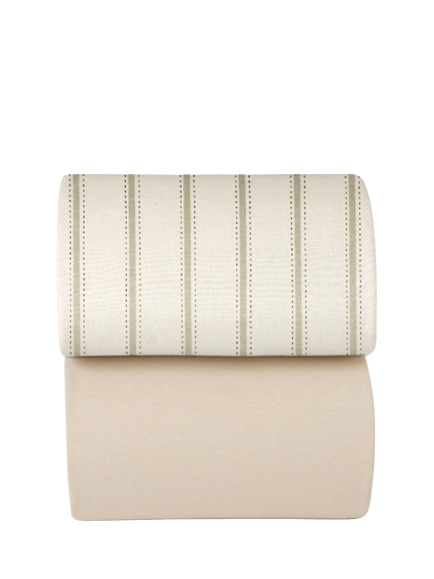Snüz Cot/Cotbed Bed Fitted Sheet, Dash Stripe Sage