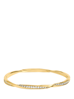 Jon Richard Pave Twist Bangle, Gold, Gold