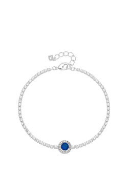 Jon Richard Sapphire Crystal Stone Bracelet, Silver, Silver
