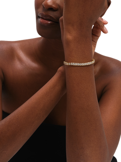 Jon Richard Luxe Tennis Bracelet, Gold - view 2, Gold