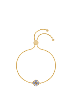 Jon Richard Enamel Heart Clover Toggle Bracelet, Gold, Gold