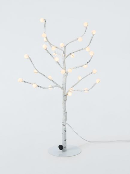 John Lewis Pre-Lit LED Snowball Bare Branch Tree, Warm White, Warm White