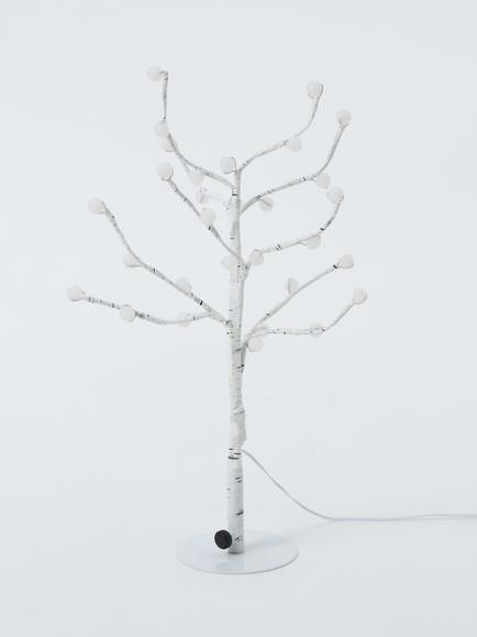 John Lewis Pre-Lit LED Snowball Bare Branch Tree, Warm White - view 2, Warm White