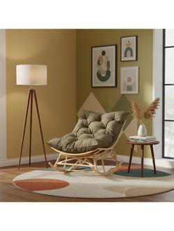 Desser Papasan Rattan Rocker Chair, Olive - view 2, Natural