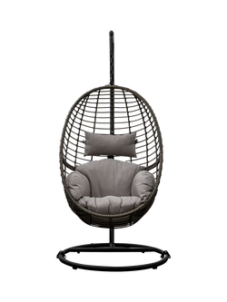 Gallery Direct Adanero Rattan Garden Hanging Chair, Black, 