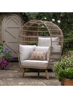 Gallery Direct Avena Wicker Garden Egg Chair, Natural - view 2, Natural