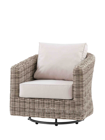 Gallery Direct Ragusa Garden Swivel Chair, Natural - view 2, Natural