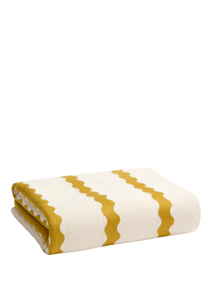 Christy Ultra Light Striped Beach Towel, Ochre